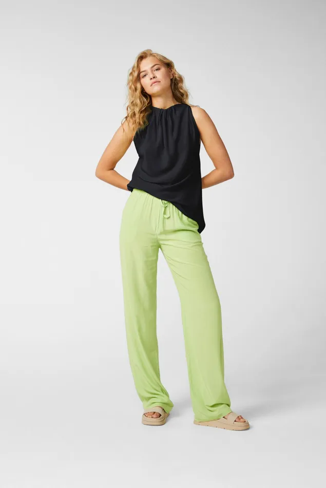 Van Laack Casual Blouses Women Sleeveless Blouse With A Doublelayered Bateau Neckline With Pleats Made Of Viscose