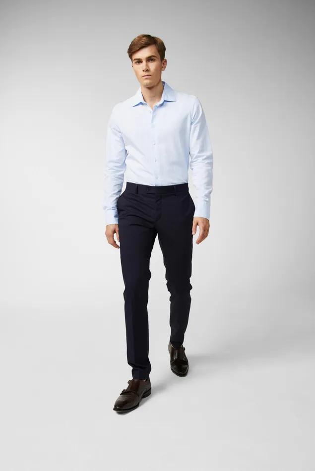 Van Laack Jeans and Pants Men CottonStretch Trousers Slim Fit Blue Van Laack Jeans and Pants Men CottonStretch Trousers Slim Fit Blue