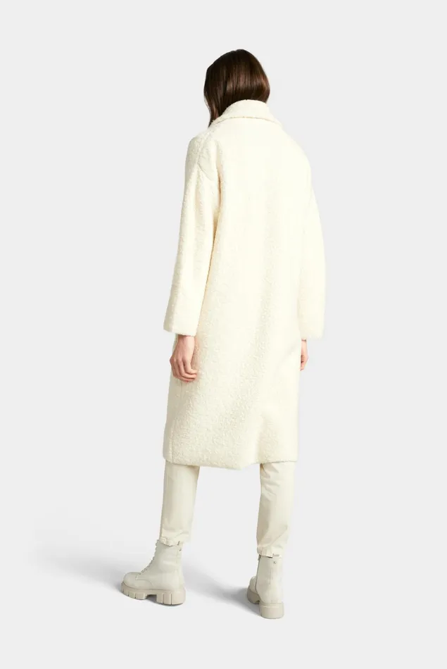 Van Laack Sweaters and Cardigans Women Boucle Coat Recycled Cashmere Blend Beige Van Laack Sweaters and Cardigans Women Boucle Coat Recycled Cashmere Blend Beige