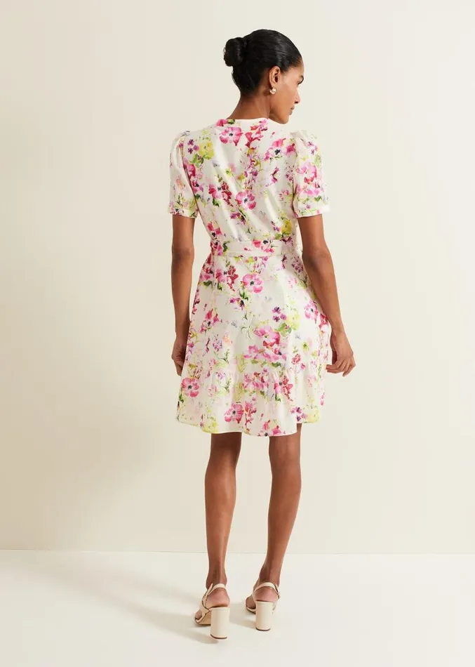 Velma Cotton Mini Dress Ivory Women Phase Eight Dresses