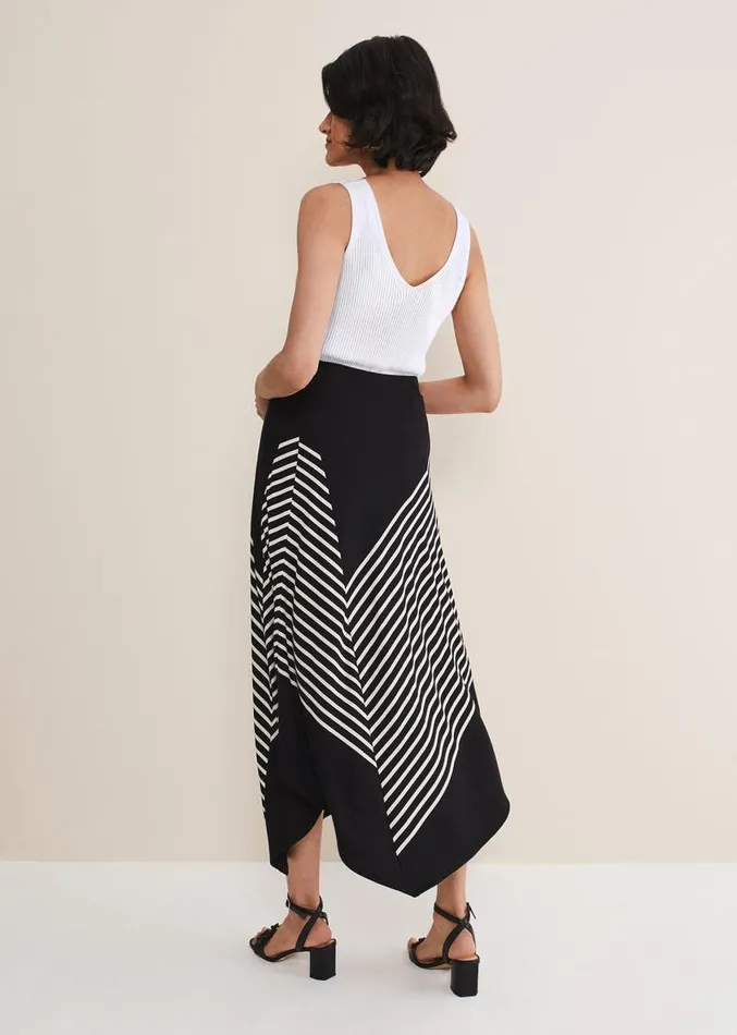 Veritty Stripe Skirt Blackivory Women Phase Eight Skirts