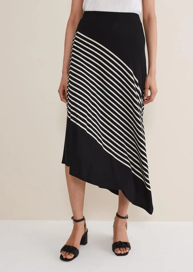 Veritty Stripe Skirt Blackivory Women Phase Eight Skirts