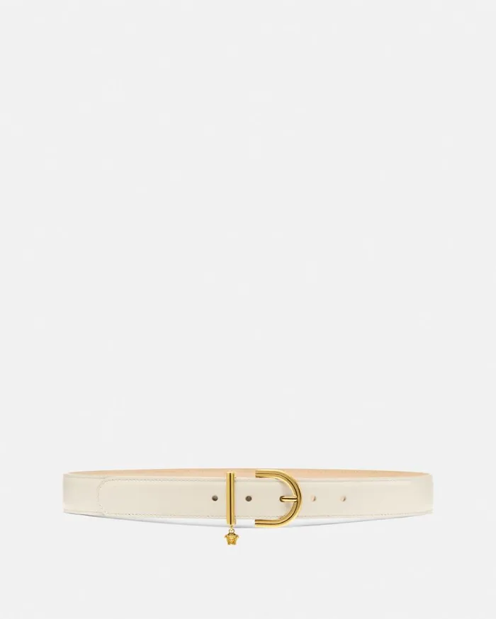 Versace Belts Medusa 03995 Leather Belt 3 Cm Beige 8211 Women