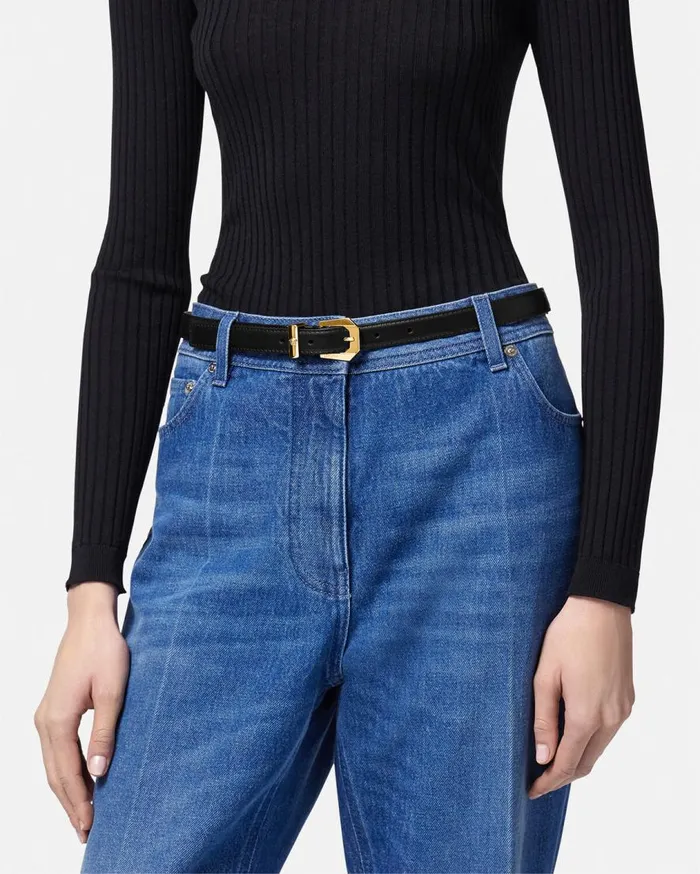 Versace Belts Medusa Heritage Leather Belt 2 Cm Blackgold 8211 Women Versace Belts Medusa Heritage Leather Belt 2 Cm Blackgold 8211 Women
