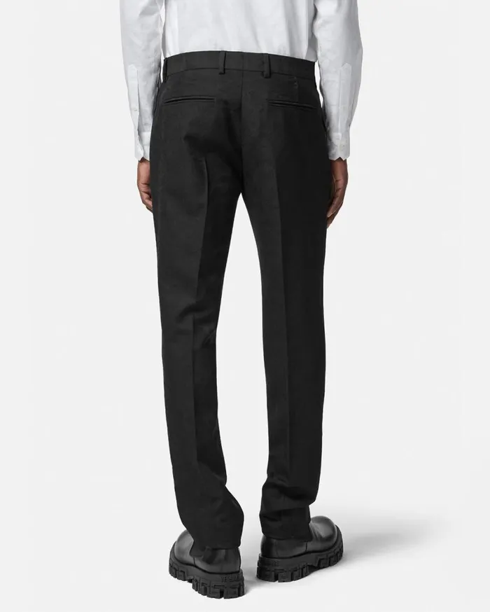 Versace Blazers and Suits Barocco Jacquard Formal Trousers Black 8211 Men Versace Blazers and Suits Barocco Jacquard Formal Trousers Black 8211 Men