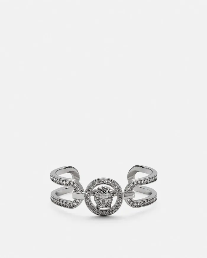 Versace Bracelets Crystal Medusa 03995 Cuff Bracelet Silver 8211 Women