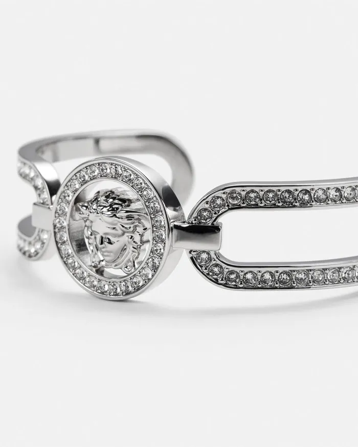 Versace Bracelets Crystal Medusa 03995 Cuff Bracelet Silver 8211 Women Versace Bracelets Crystal Medusa 03995 Cuff Bracelet Silver 8211 Women