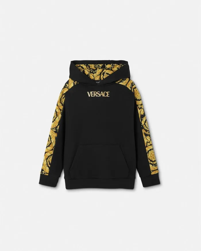 Versace Clothing Barocco Kids Hoodie Black 8211 Children