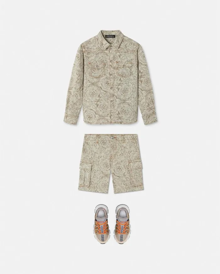 Versace Clothing Barocco Kids Overshirt Beigeprint 8211 Children Versace Clothing Barocco Kids Overshirt Beigeprint 8211 Children