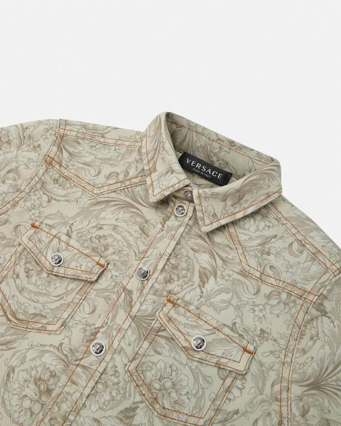 Versace Clothing Barocco Kids Overshirt Beigeprint 8211 Children Versace Clothing Barocco Kids Overshirt Beigeprint 8211 Children
