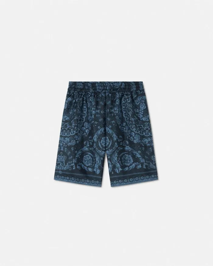 Versace Clothing Barocco Kids Silk Shorts Blueprint 8211 Children