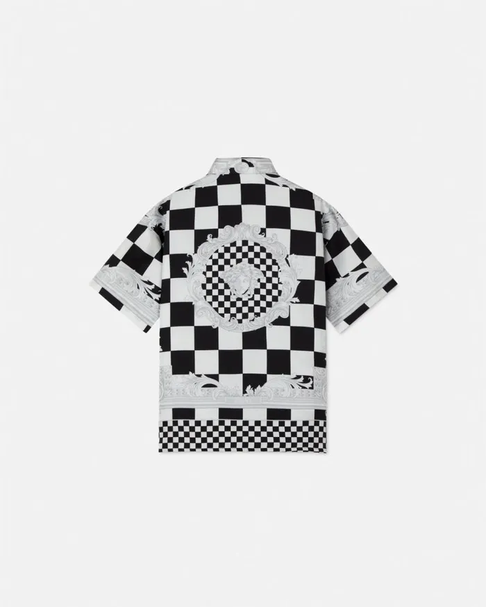 Versace Clothing Medusa Contrasto Kids Silk Shirt Blackprint 8211 Children Versace Clothing Medusa Contrasto Kids Silk Shirt Blackprint 8211 Children