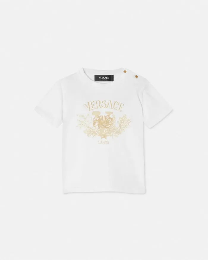 Versace Clothing University Coral Baby TShirt White 8211 Children