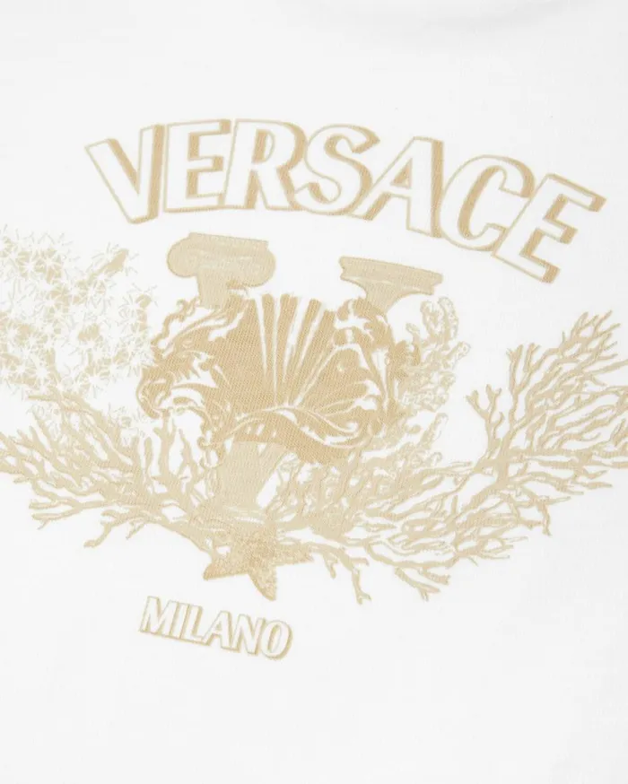 Versace Clothing University Coral Baby TShirt White 8211 Children Versace Clothing University Coral Baby TShirt White 8211 Children
