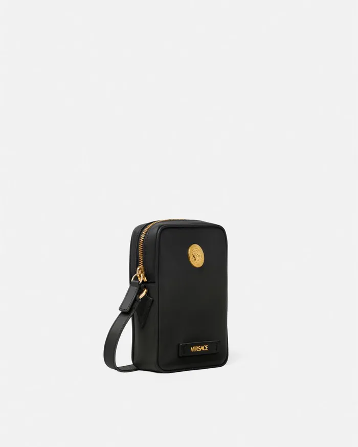 Versace Crossbody and Messengers Medusa Biggie Small Crossbody Bag Blackgold 8211 Men Versace Crossbody and Messengers Medusa Biggie Small Crossbody Bag Blackgold 8211 Men