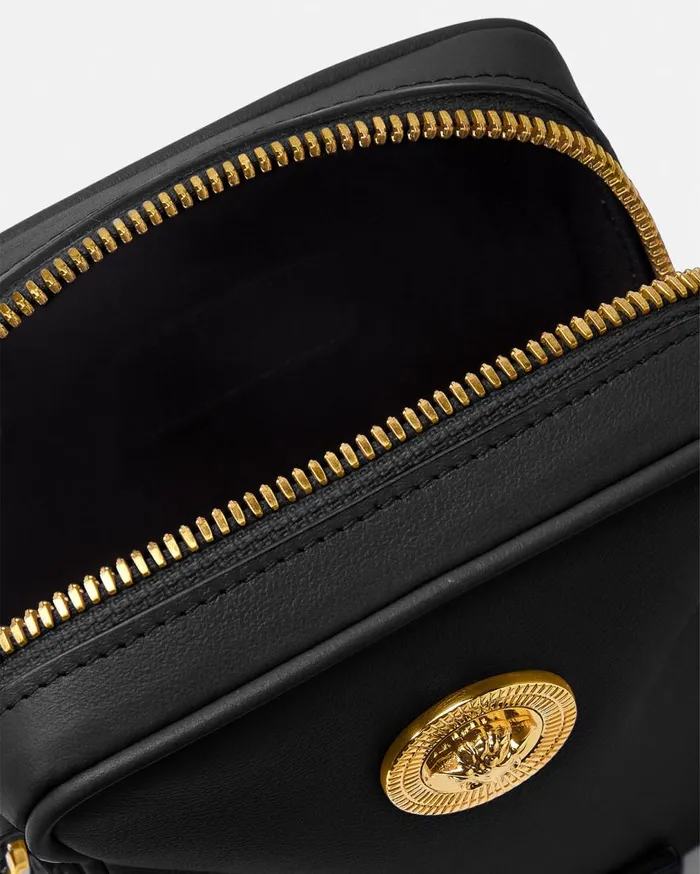 Versace Crossbody and Messengers Medusa Biggie Small Crossbody Bag Blackgold 8211 Men Versace Crossbody and Messengers Medusa Biggie Small Crossbody Bag Blackgold 8211 Men