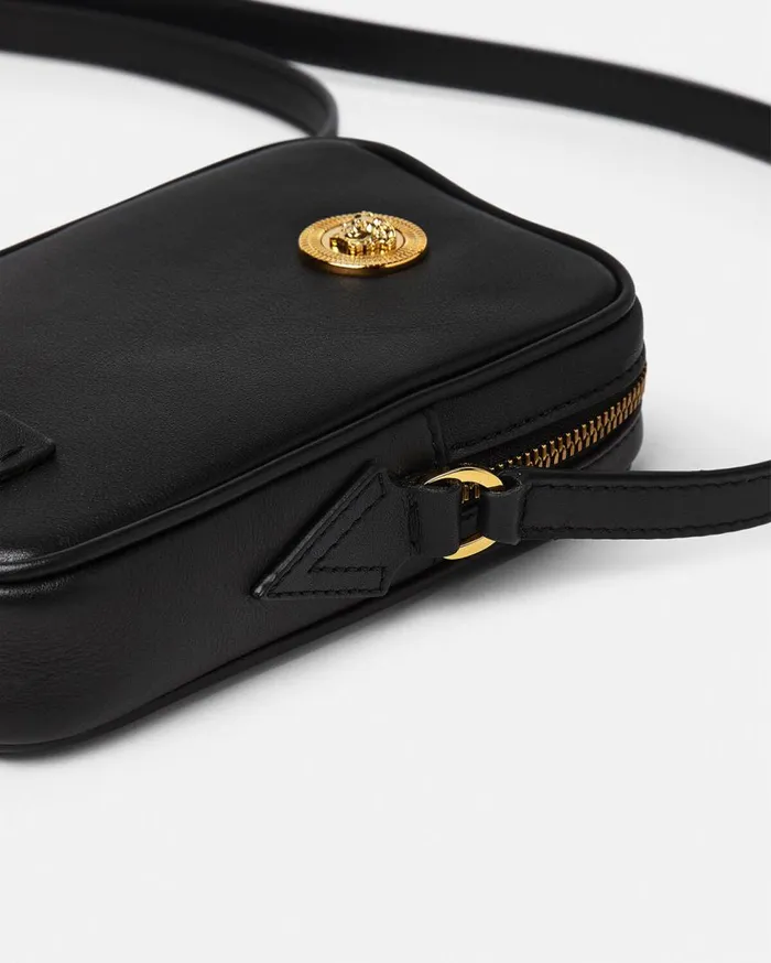 Versace Crossbody and Messengers Medusa Biggie Small Crossbody Bag Blackgold 8211 Men Versace Crossbody and Messengers Medusa Biggie Small Crossbody Bag Blackgold 8211 Men