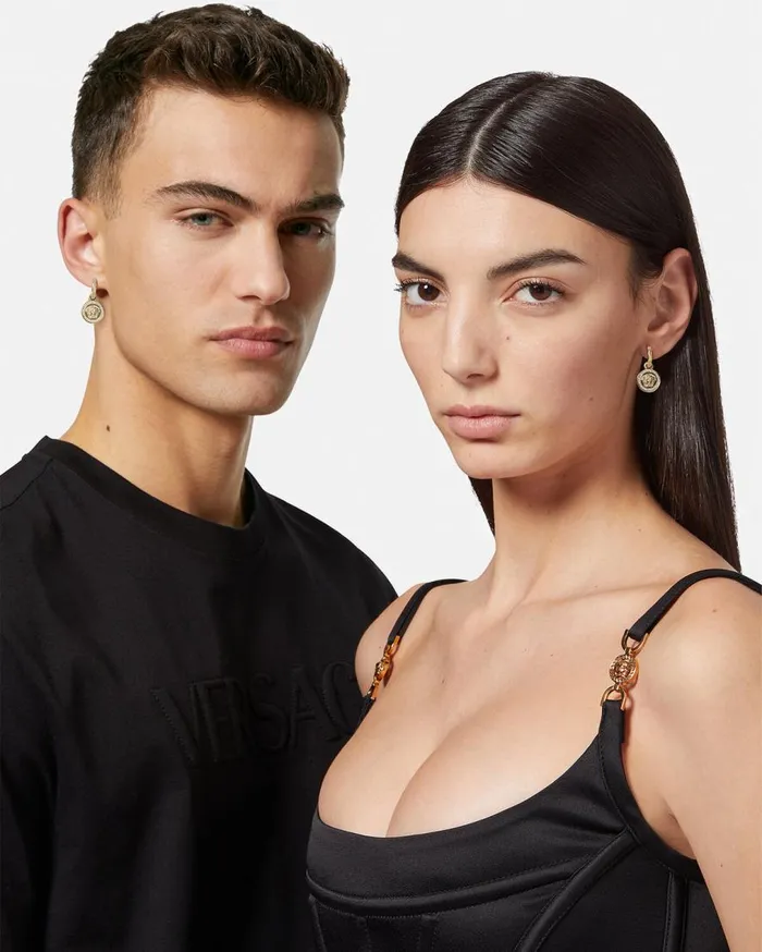 Versace Earrings Crystal La Medusa Greca Earrings Gold 8211 Women Versace Earrings Crystal La Medusa Greca Earrings Gold 8211 Women