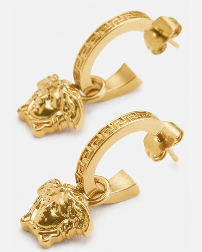 Versace Earrings La Medusa Greca Hoop Earrings Gold 8211 WomenMen Versace Earrings La Medusa Greca Hoop Earrings Gold 8211 WomenMen