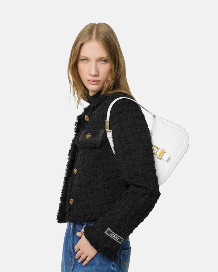 Versace Greca Goddess Greca Goddess Small Hobo Bag White 8211 Women Versace Greca Goddess Greca Goddess Small Hobo Bag White 8211 Women
