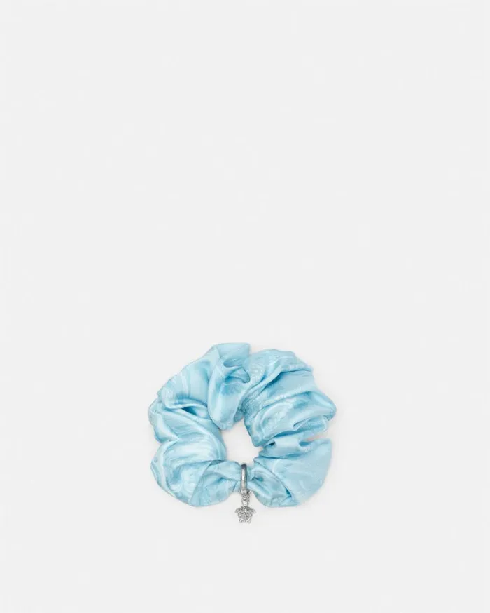 Versace Hair Accessories Barocco Scrunchie Blue 8211 Women