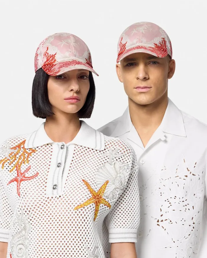 Versace Hats and Caps Barocco Sea Baseball Cap Pinkprint 8211 WomenMen Versace Hats and Caps Barocco Sea Baseball Cap Pinkprint 8211 WomenMen