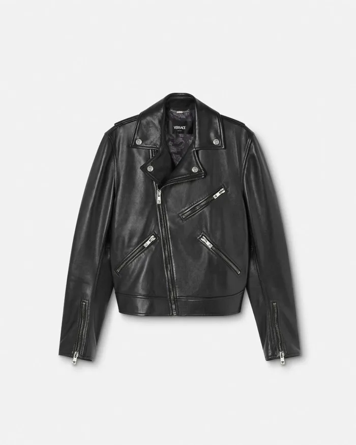 Versace Jackets and Coats Leather Biker Jacket Black 8211 Men
