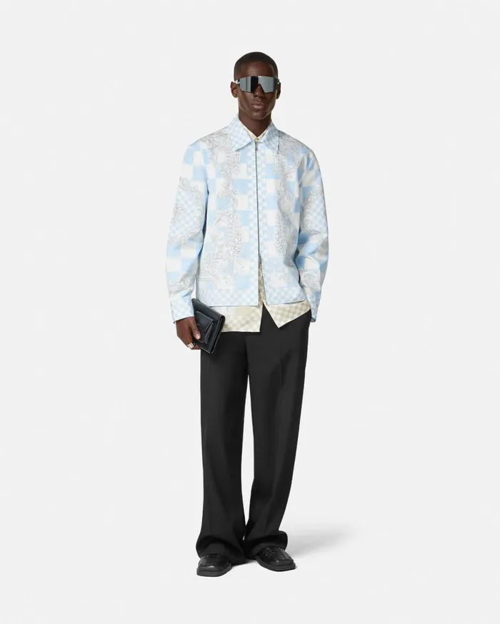 Versace Jackets and Coats Medusa Contrasto Blouson Jacket Blueprint 8211 Men Versace Jackets and Coats Medusa Contrasto Blouson Jacket Blueprint 8211 Men