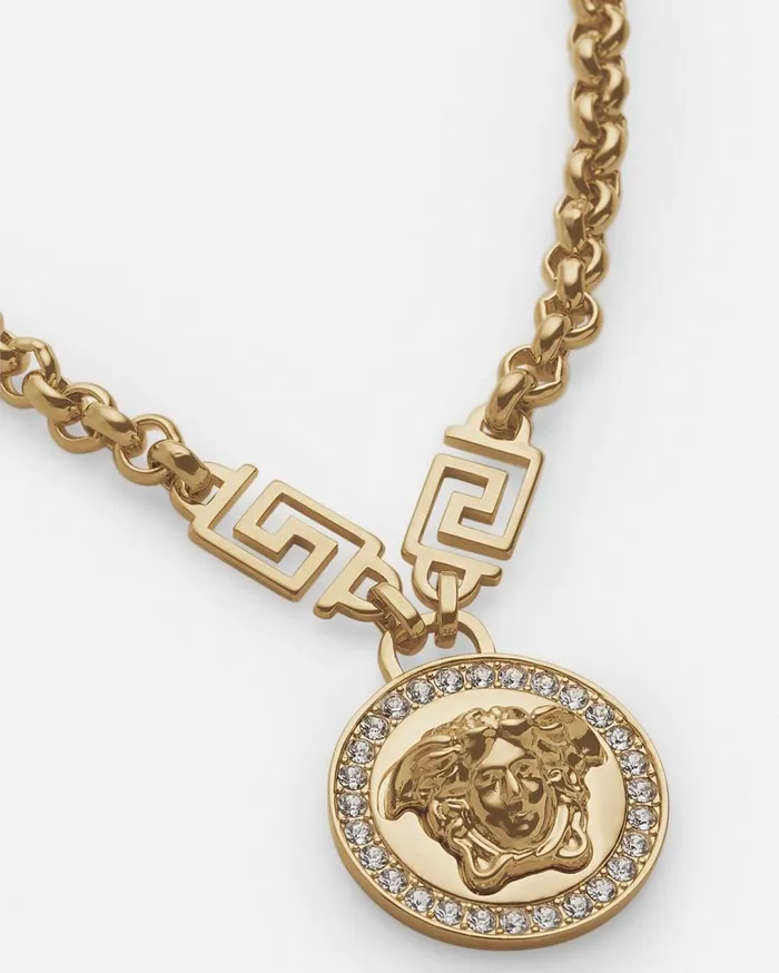 Versace Necklaces Crystal La Medusa Greca Necklace Gold 8211 Women Versace Necklaces Crystal La Medusa Greca Necklace Gold 8211 Women