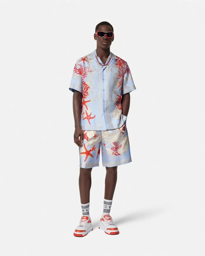 Versace Pants and Shorts Barocco Sea Silk Shorts Blueprint 8211 Men Versace Pants and Shorts Barocco Sea Silk Shorts Blueprint 8211 Men