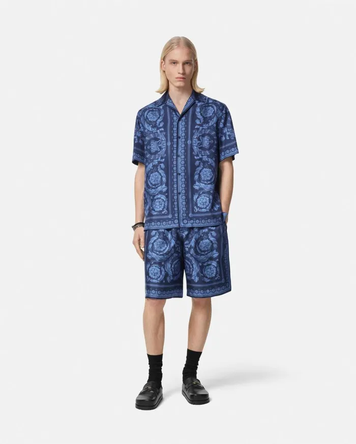 Versace Pants and Shorts Barocco Silk Shorts Blueprint 8211 Men Versace Pants and Shorts Barocco Silk Shorts Blueprint 8211 Men