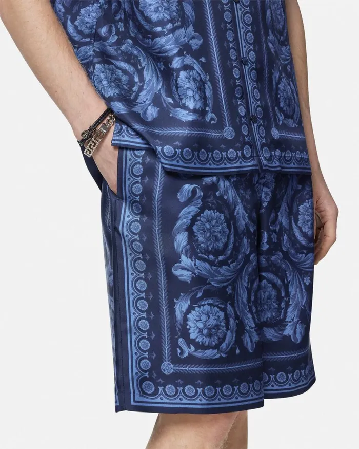 Versace Pants and Shorts Barocco Silk Shorts Blueprint 8211 Men Versace Pants and Shorts Barocco Silk Shorts Blueprint 8211 Men
