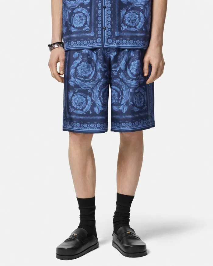 Versace Pants and Shorts Barocco Silk Shorts Blueprint 8211 Men Versace Pants and Shorts Barocco Silk Shorts Blueprint 8211 Men
