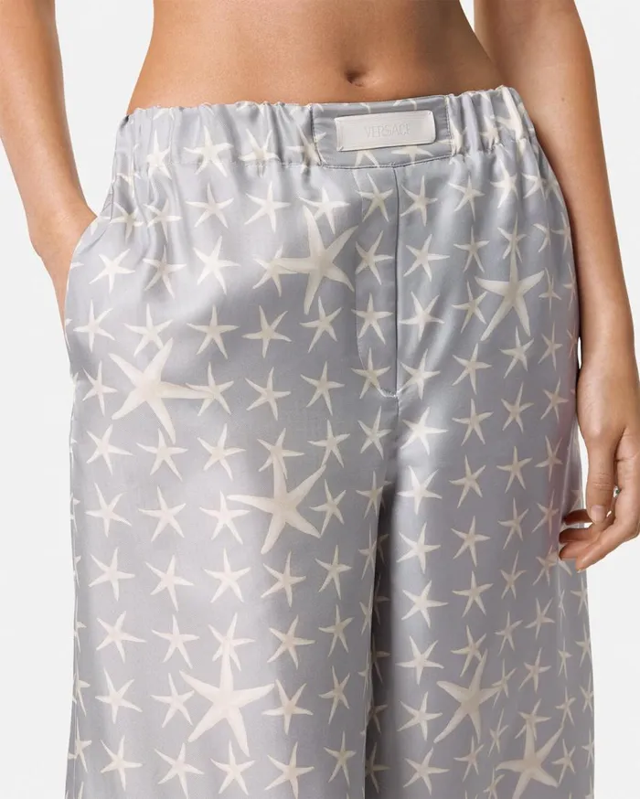Versace Pants and Shorts Stella Marina Silk Pants Gray 8211 Women Versace Pants and Shorts Stella Marina Silk Pants Gray 8211 Women
