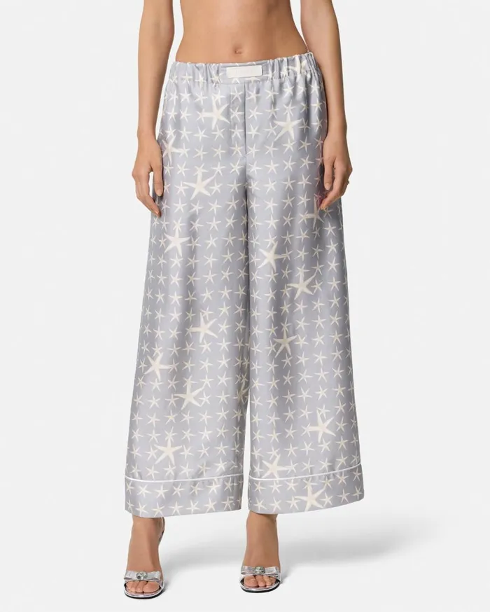Versace Pants and Shorts Stella Marina Silk Pants Gray 8211 Women Versace Pants and Shorts Stella Marina Silk Pants Gray 8211 Women