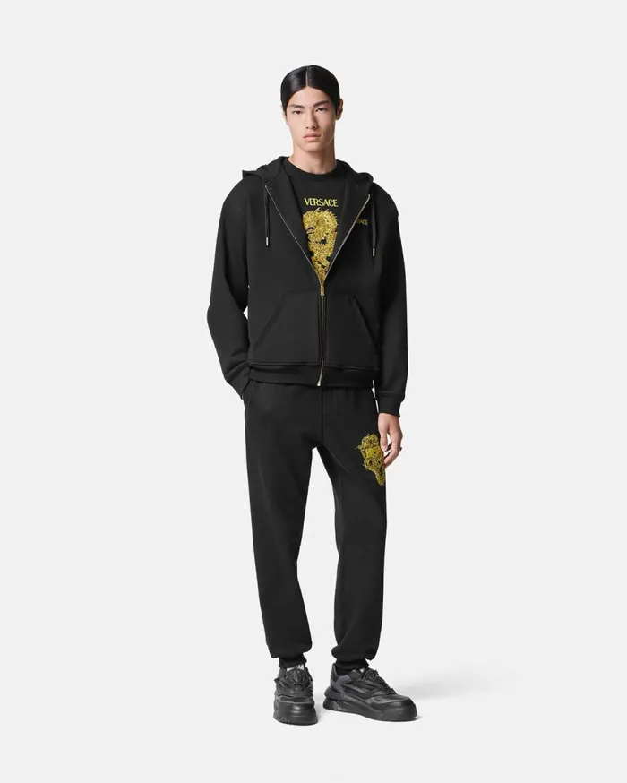 Versace Pants and Shorts Year Of The Dragon Sweatpants Blackgold 8211 Men Versace Pants and Shorts Year Of The Dragon Sweatpants Blackgold 8211 Men