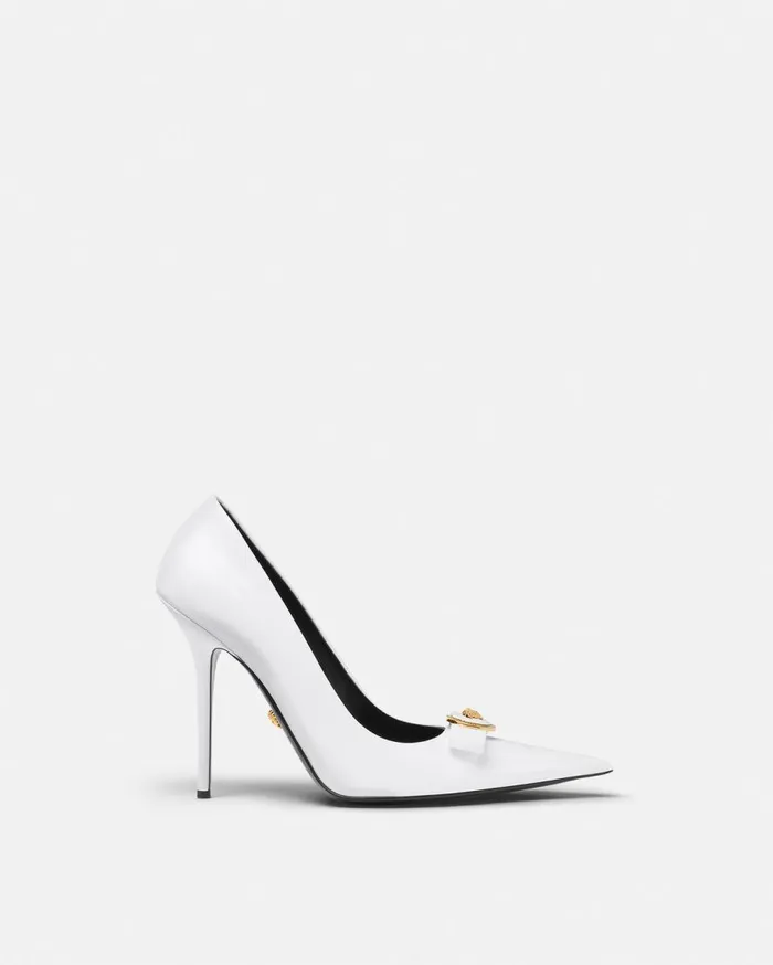 Versace Pumps and Slingbacks Gianni Ribbon Pumps 110 Mm White 8211 Women