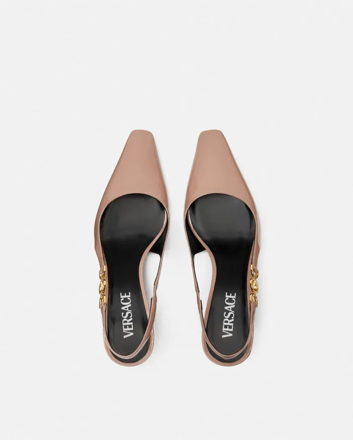 Versace Pumps and Slingbacks Medusa 03995 Slingback Pumps 55 Mm Brown 8211 Women Versace Pumps and Slingbacks Medusa 03995 Slingback Pumps 55 Mm Brown 8211 Women