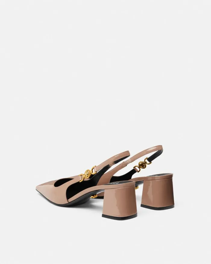 Versace Pumps and Slingbacks Medusa 03995 Slingback Pumps 55 Mm Brown 8211 Women Versace Pumps and Slingbacks Medusa 03995 Slingback Pumps 55 Mm Brown 8211 Women