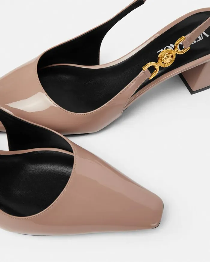 Versace Pumps and Slingbacks Medusa 03995 Slingback Pumps 55 Mm Brown 8211 Women Versace Pumps and Slingbacks Medusa 03995 Slingback Pumps 55 Mm Brown 8211 Women