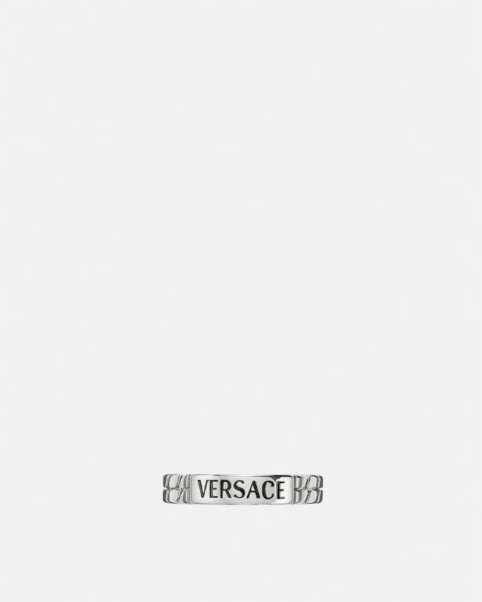Versace Rings Engraved Versace Ring Silver 8211 WomenMen