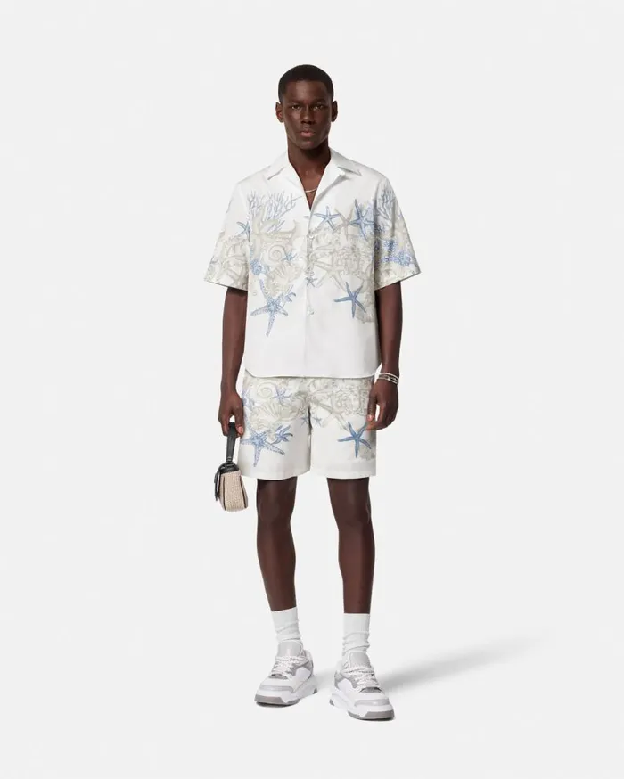 Versace Shirts Barocco Sea Cotton Shirt Whiteprint 8211 Men Versace Shirts Barocco Sea Cotton Shirt Whiteprint 8211 Men