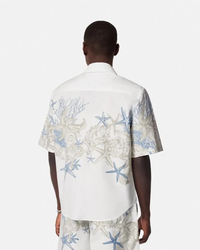 Versace Shirts Barocco Sea Cotton Shirt Whiteprint 8211 Men Versace Shirts Barocco Sea Cotton Shirt Whiteprint 8211 Men