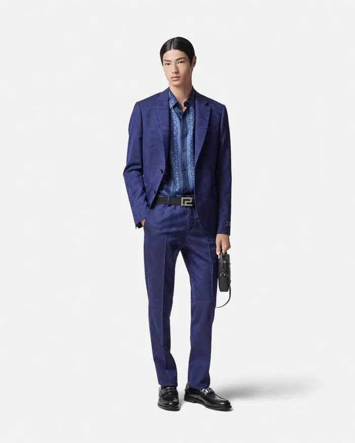 Versace Shirts Barocco Silk Shirt Blueprint 8211 Men Versace Shirts Barocco Silk Shirt Blueprint 8211 Men
