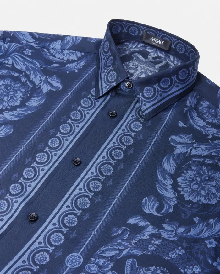 Versace Shirts Barocco Silk Shirt Blueprint 8211 Men Versace Shirts Barocco Silk Shirt Blueprint 8211 Men
