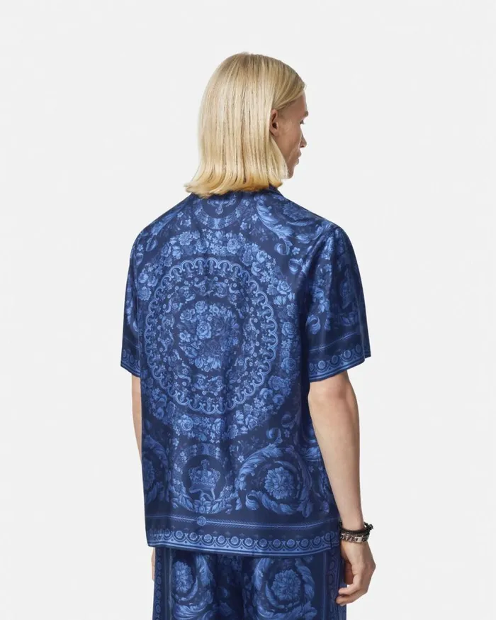 Versace Shirts Barocco Silk Shirt Blueprint 8211 Men Versace Shirts Barocco Silk Shirt Blueprint 8211 Men