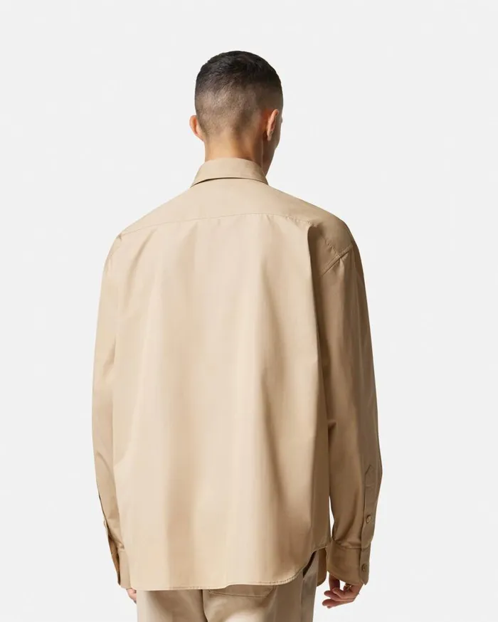 Versace Shirts Cotton Shirt Beige 8211 Men Versace Shirts Cotton Shirt Beige 8211 Men