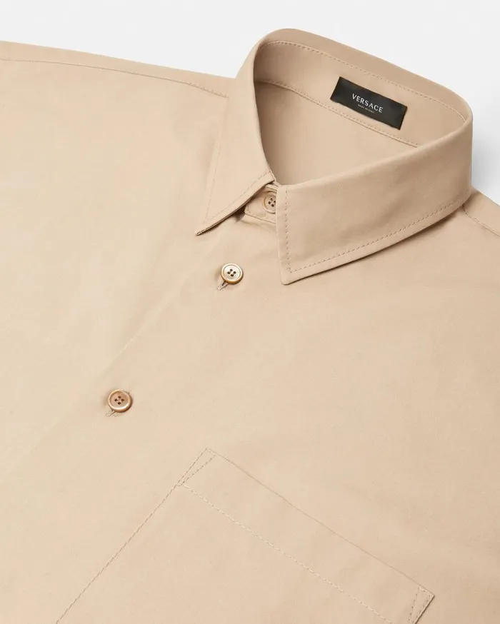 Versace Shirts Cotton Shirt Beige 8211 Men Versace Shirts Cotton Shirt Beige 8211 Men