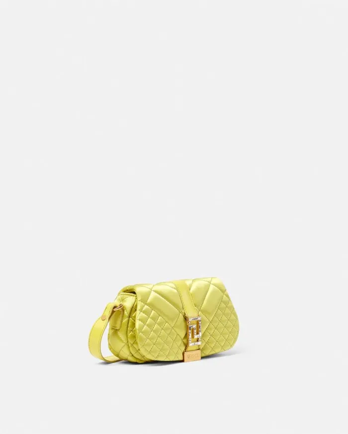 Versace Shoulder and Crossbody Greca Goddess Satin Mini Bag Yellow 8211 Women Versace Shoulder and Crossbody Greca Goddess Satin Mini Bag Yellow 8211 Women