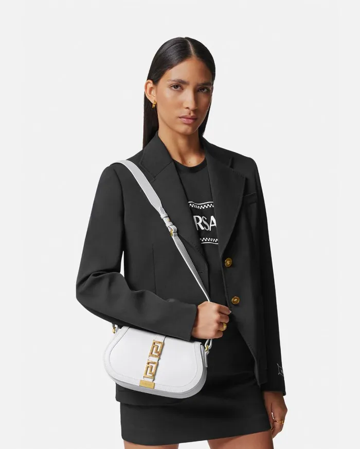 Versace Shoulder and Crossbody Greca Goddess Shoulder Bag White 8211 Women Versace Shoulder and Crossbody Greca Goddess Shoulder Bag White 8211 Women